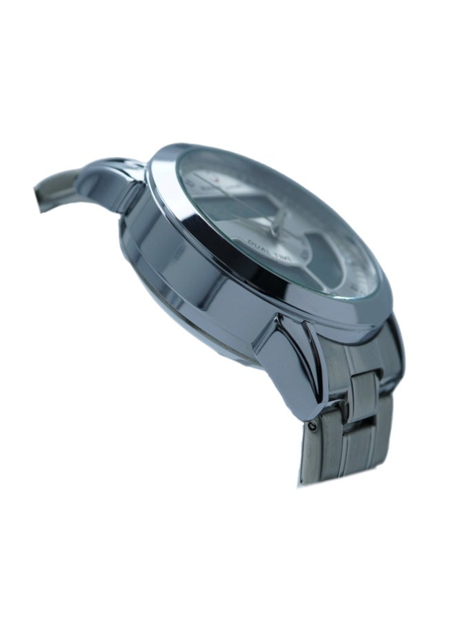 ساعة رجالية تناظرية + رقمية مستديرة من الفولاذ المقاوم للصدأ WA-10 - Image 3